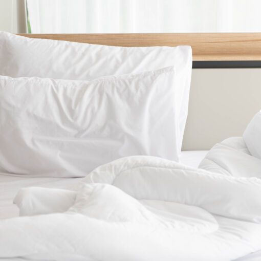 Bed Cover Apollo White Micro Fiber, made of micro fiber, comes in single, queen, and king sizes