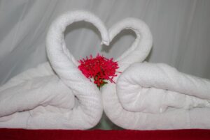 how fold a blanket into a heart